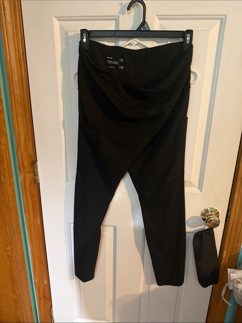 Black Draped Wrap Jogger Pants